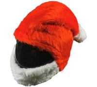 FunnyRiders Copertura per Casco da Moto in Tessuto - Cappello da Babbo Natale - Divertente Copri Casco Integrale - Accessori per Caschi da Moto - Fatto a Mano in Polonia - Misura Unica
