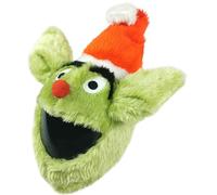 FunnyRiders Copri Casco Moto Peluche - Peluche Casco Moto Integrale - Copricasco Moto Peluche - Orecchie Casco Moto Accessori - Copertura Casco Moto Peluche Il Mostro di Natale - Misura Unica