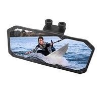 Funnywhale Specchio per barca, 10,2 x 27,9 cm, specchio marino per sci, barche, pontoni, barche, sport acquatici, wakeboard, surf, con telai per parabrezza da 1 a 2,9 cm