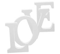 FUNOMOCYA 1 Set Ornamenti di Lettere Decorazioni della Stanza Nozze Accessori guidato d'Amore Light Lux Table Delizioso Arredamento da tavola Arredamento Lettera retrò di Legno Bianca