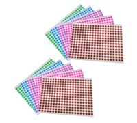 FUNOMOCYA 10 fogli Etichette Adesive Rotonde Colorate Codifica Organizzazione Documenti Adesivi Dot per in Colori Rosa Caffè