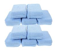 FUNOMOCYA 10 Pezzi Microfibra Polish Pad Rettangolari per Auto Applicatori Wax Detailing Morbidi per Lucidatura Vernice Pulizia Vetri e Cura Pneumatici Riutilizzabili e Resistenti