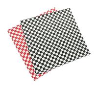 FUNOMOCYA 100fogli Carta Oleata Alimentare Antigrasso Quadrata Per Panini Patatine e Fritture Carta Da Imballaggio Non Stick Resistente All Olio Rosso Nero