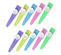 FUNOMOCYA 10pezzi Kazoos Portatili Colorati Per Ragazzo Ragazza Strumento Musicale Pratico e Leggero Per Accompagnamento e Gioco Creativo Design Semplice Senza Necessità Di Teoria Musicale