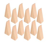 FUNOMOCYA 12 Pezzi Fermaporta Cuneo in Legno Triangolare Antiscivolo Blocchi Solidi per Porte Aperte Verso Esterno Supporto Robusto e Multifunzione per Casa Ufficio e Laboratorio