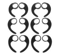FUNOMOCYA 12 Pezzi Ricambio Gommini in Silicone Nero da 10mm per Cuffie In-ear, Supporto Antiscivolo per Allenamento e Attività Fisica, Compatibili Auricolari M1