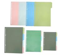 FUNOMOCYA 12 set Divisori Pagina Colorati con Schede Inseribili per Raccoglitori Divisori Archivio Resistenti in PP per Organizzazione Documenti Ufficio e Studio