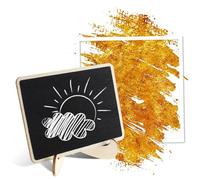 FUNOMOCYA 15 pezzi Lavagnette Segnaposto Mini con Supporto Lavagna Cancellabile per Prezzi e Messaggi Decorazioni Tavolo per Matrimoni Feste e Buffet Piccole Lavagnette Tavolo con Cornice