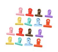 FUNOMOCYA 16 pezzi Clip Fermacarte in Metallo Colorate Pinze Ufficio per Documenti Conservazione Snack e Organizzazione Ricevute Clip per Carta Resistenti Bave per Studenti e Insegnanti