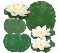 FUNOMOCYA 1Set Galleggianti Artificiali con Foglie per Decorazione Piscine e Acquari Fiori da Fiori da Foglie Artificiali per Interni ed Esterni