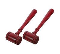 FUNOMOCYA 2 Martelletto Giudice in Legno Accessorio Costume Giustizia per Cosplay Ruolo Martello Leggero e Resistente per e Feste