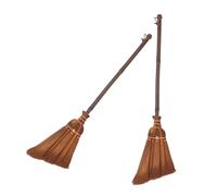 FUNOMOCYA 2 Mini Scope per Fibre Palma Naturale con Scopa Piccola per Pulizia Indoor Spazzole Morbide e Resistenti