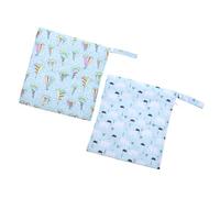 FUNOMOCYA 2 per Pannolini Portatile con Sacchetti Impermeabili Riutilizzabili per Pannolini Bagnati e Asciutti Organizer per Viaggi e Cambi Bebè