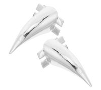 FUNOMOCYA 2 Pezzi Clip Capelli Corna Diavolo Argento in Lega Fermacapelli Corna Demone Resistenti e Comodi Accessori Halloween per Cosplay Party e Carnevale