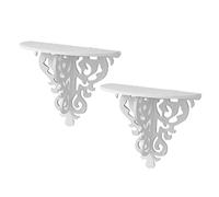 FUNOMOCYA 2 Pezzi Mensola da Muro per Piante Decorativo per Vasi Galleggiante per Stoccaggio Oggetti Design Classico e Resistente per Cucina Bagno e Camera
