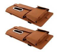 FUNOMOCYA 2 Pezzi Portaocchiali da Sole per Auto in PU Clip Organizer per Alette Parasole con Custodia Multifunzionale per Occhiali e Accessori Supporto Elegante e Facile da Installare per