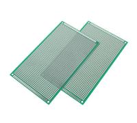 FUNOMOCYA 2 Pezzi Scheda Fori Circuito Stampato Verde Doppia Faccia in Materiale Composito Riduce Deformazioni e Previene Incroci di Fili per Sperimentazioni Elettroniche