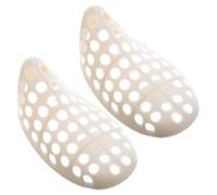 FUNOMOCYA 2 Pezzi Shoe Crease Stoppers Regolabili in Plastica Bianca | Design Cavo Ventilato, per Sneaker e Scarpe in Tela, Aiuta L'ordine Nell'armadio