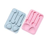 FUNOMOCYA 2 pezzi Stampi Biscotti in Silicone Cavità Animali e Dinosauri Blu e Rosa per Dolci Creativi Resistenti Temperature Facili da Sformare e Pulire Utensili da Cucina