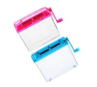 FUNOMOCYA 2 pezzi Trituratore Manuale Mini Portatile per Documenti Trita Carta Senza Elettricità Distruggi File per Ufficio e Casa Strumento Compatto per Desktop Sicuro ed Efficiente Rosa e