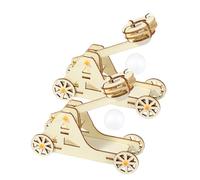 FUNOMOCYA 2 Set Kit Catapulta in Legno per Trebuchet Portatile e Realistico Gioco Educativo Stem per Esperimenti e Apprendimento Storico