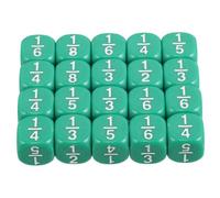 FUNOMOCYA 20 Dadi Frazionari Multi Faccia in Acrilico con Angoli Arrotondati Gioco Didattico per Insegnamento Matematica Casa e Scuola Strumento Interattivo per Apprendimento e