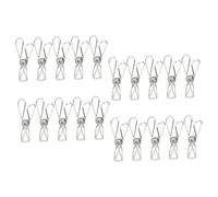 FUNOMOCYA 20 Pezzi Clip Metallo per Sacchetti Alimentari Forte Tenuta Perdita per Snack e Buste Fermagli Resistenti per Cucina e Ufficio