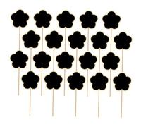 FUNOMOCYA 20 Pezzi Mini Lavagne Nere Fiore per Etichette Piante e Decorazioni Giardino Marcatori Resistenti per Feste Matrimoni e Messaggi Creativi