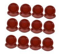 FUNOMOCYA 24 Pezzi Sottovasi Rotondi Marroni in Plastica Vassoi per per Piante in Antigoccia per Balcone Base per Fioriere Facile da Pulire e Installare