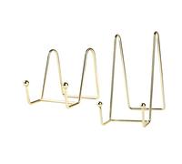 FUNOMOCYA 2pezzi Supporto in Ferro Staffa Espositiva per Foto e Dipinti Portaoggetti Dorato (1 Grande + 1 Piccolo)