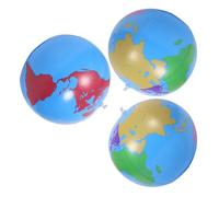 FUNOMOCYA 3 Palloni Gonfiabili Globo PVC Palloni da Spiaggia Educativi Resistenti per Piscina e Feste Promuove Apprendimento Geografia e Interazione Sociale