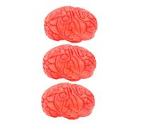 FUNOMOCYA 3 Pezzi Cervelli Realistici in Vinile per Halloween, Decorazioni Horror per Feste a Tema e Casa Stregata, Organi Simulati di Cervello Umano per Scherzi e Dimostrazioni Educative