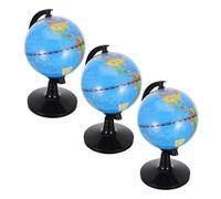 FUNOMOCYA 3 Pezzi Globo Terrestre Educativo 3d in Italiano con Base, Materiale Abs e Pvc, Confini Nazionali Dettagliati, per Scuola e Casa