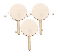 FUNOMOCYA 3 pezzi Tamburelli in Legno da Decorare Strumento Musicale Artigianale per Legno Naturale Resistente Senza Schegge per Pittura e Personalizzazione DIY Adatto come Decorazione da