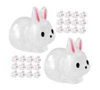 FUNOMOCYA 30 Pezzi Miniatura Coniglio in Resina Statue da Tavolo Luminescenti al Buio Decorazioni Mini Coniglietti per Casa Ufficio e Giardino Ornamenti Piccoli e Realistici per Amanti dei