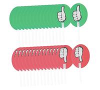 FUNOMOCYA 30 pezzi Paddles Voto Sì No Giù Schede Giudizio Riutilizzabili per Aula e Eventi Struttura Robusta e Design Ergonomico Verde e Rosso