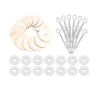 FUNOMOCYA 30 Set Kit Connettori Articolati in Legno e Metallo | Struttura a Perno e Disco, Superfici Lisce senza Bave, per Assemblaggio Figure e Pose Dinamiche