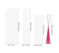 FUNOMOCYA 30 Set Segnalibri Trasparenti Acrilico con Nappe Colorate Forme Rettangolari Semicircolari e Ovali per e Creazioni Artigianali Resistenti e Versatili per Scuola Ufficio e Casa