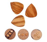 FUNOMOCYA 3pezzi Plettro Per Chitarra in Legno Di Ulivo Plettro Per Ukulele in Legno Accessori Per Chitarra Formato Classico Superficie Liscia Suono Caldo Leggero Facile Da Trasportare Mater