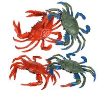 FUNOMOCYA 4 Giocattoli Granchio Artificiale Colorati per Galleggiante Sicuro per Bagno Piscina e Apprendimento Educativo della Marina