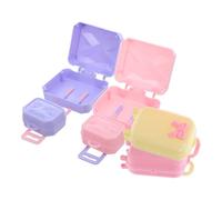 FUNOMOCYA 4 Mini Vintage Doll Travel Cases Miniature Suitcase Briefcase Toys For Dollhouse Decor Portable Plastic Storage Accessories For