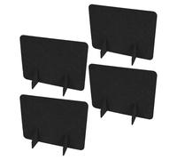 FUNOMOCYA 4 Pannelli Divisori Privacy per Scrivania in Feltro Nero 30x40 Cm, Separatore Desktop Acustico Indipendente per Uffici, Ristoranti e Sale da Pranzo, Schermo Barriera per Ambienti