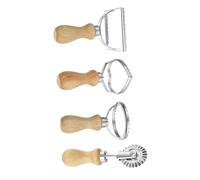 FUNOMOCYA 4 pezzi Stampi Biscotti e Tagliapasta in con Manico in Formine per Pasta Frolla e Sfoglia Utensili da Forno per Biscotti Dumpling Skin Cutter Stampo Rotondo Quadrato per Dolci e