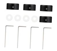 FUNOMOCYA 4 Set Copri-pedali Lega Alluminio Pulsanti Protezione Effettore Chitarra Cuscinetto Gomma Danni Adatto Pedali Effetto