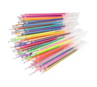 FUNOMOCYA 48 pezzi Ricariche Gel Colorate Mix Glitter Fluorescente Metallo Ricariche Scorrevoli e Resistenti per Ufficio e Studio