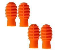 FUNOMOCYA 4pezzi Punte Per Bacchette Silicone Arancioni Coperture Protettive Per Pratiche Silenziose Accessori Per Batteria Riduzione Volume Resistente Facili Trasportare
