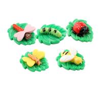 FUNOMOCYA 5 pezzi Mini Animaletti in Resina Piccoli Charm Insetti Colorati per Scrapbooking e Gioielli Decorazioni Leggere e Resistenti per Artigianato DIY