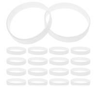 FUNOMOCYA 50 Pezzi Braccialetti in Silicone Elastici Bianchi Delicati sulla Pelle Multifunzione per Feste Bomboniere e Uso Quotidiano Braccialetti Estensibili Unisex per Eventi e