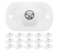 FUNOMOCYA 52 Pezzi Rotelle per Mobili Autoadesive, Rotelle Sfera Mini in Plastica e Acciaio, Bianche, Installazione Facile, senza Foratura, per Mobili ed Elettrodomestici, Silenziose