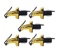FUNOMOCYA 5pezzi Beccucci Dosatori per Olio Riutilizzabili Dispenser per Olio D Oliva Aceto E Vino con Tappo Antiperdita Beccucci Versatori per Bottiglie Liquori Utensile Pratico per Cucina